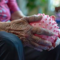 Therapie mit einem Igelball